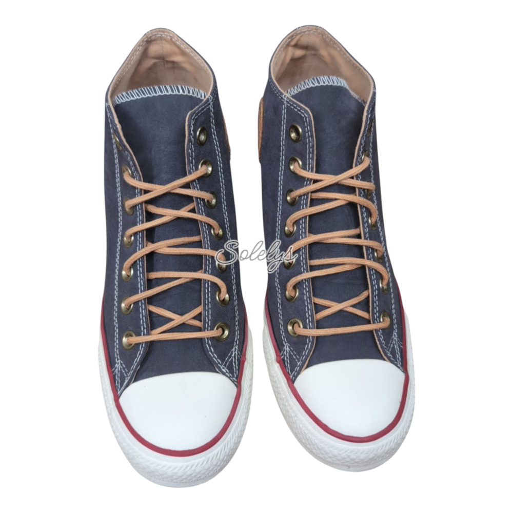 Converse 2017 CTAS Lux Mid Hidden Wedge Almost Black Peached Canvas Sneaker 10